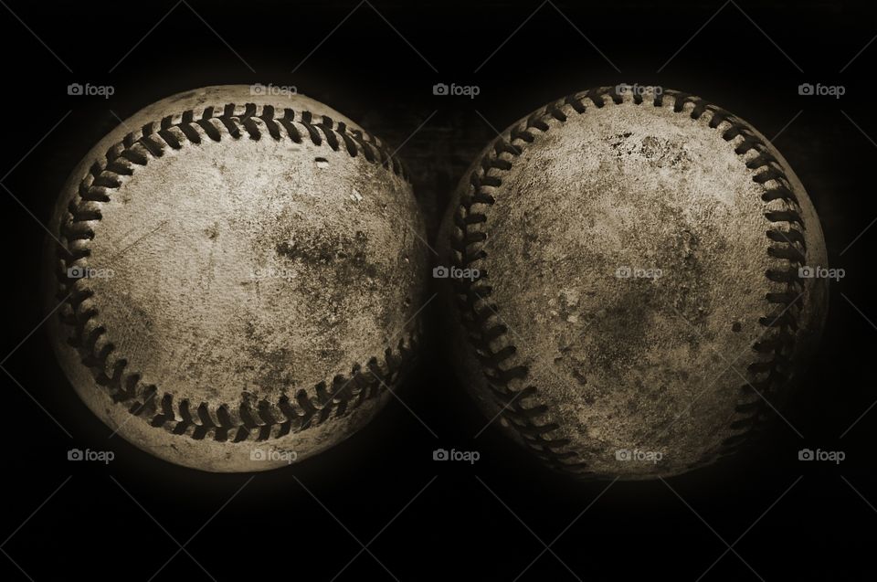 two baseballs