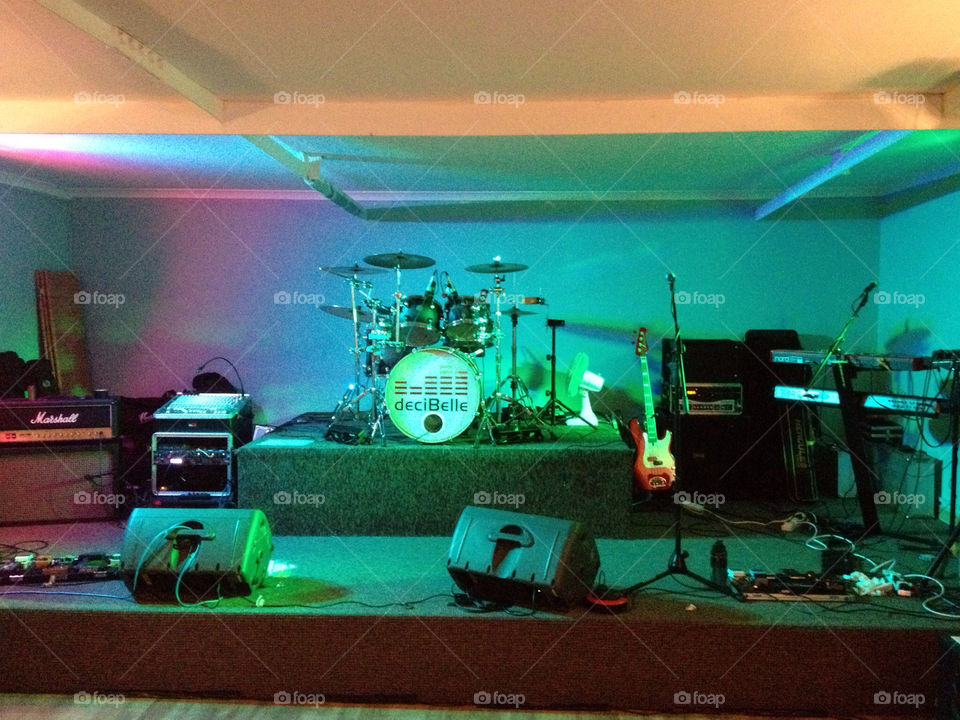 garden torpoint cornwall decibelle setup for gig by decibellebass