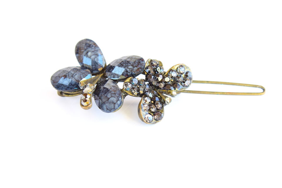 isolated hair clip jewelry