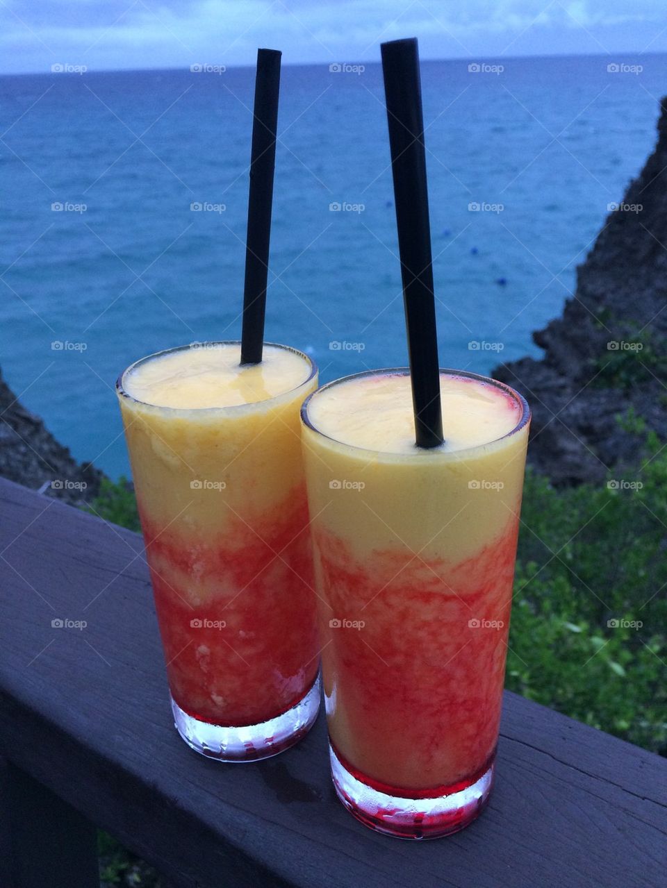Drinks by the sea