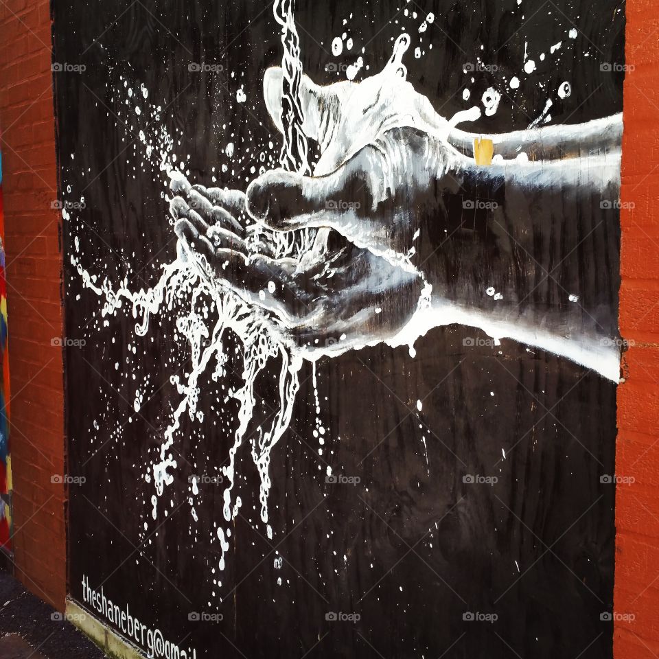 Black and white graffiti