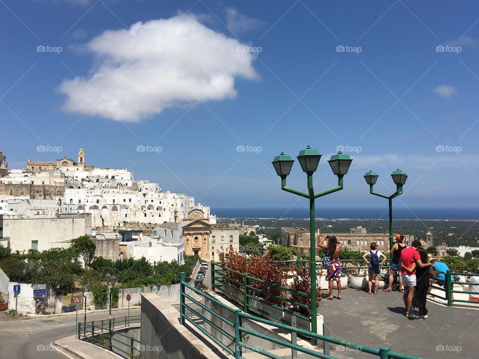 View from a balcony of Ostuni, the white town, Puglia,Italy