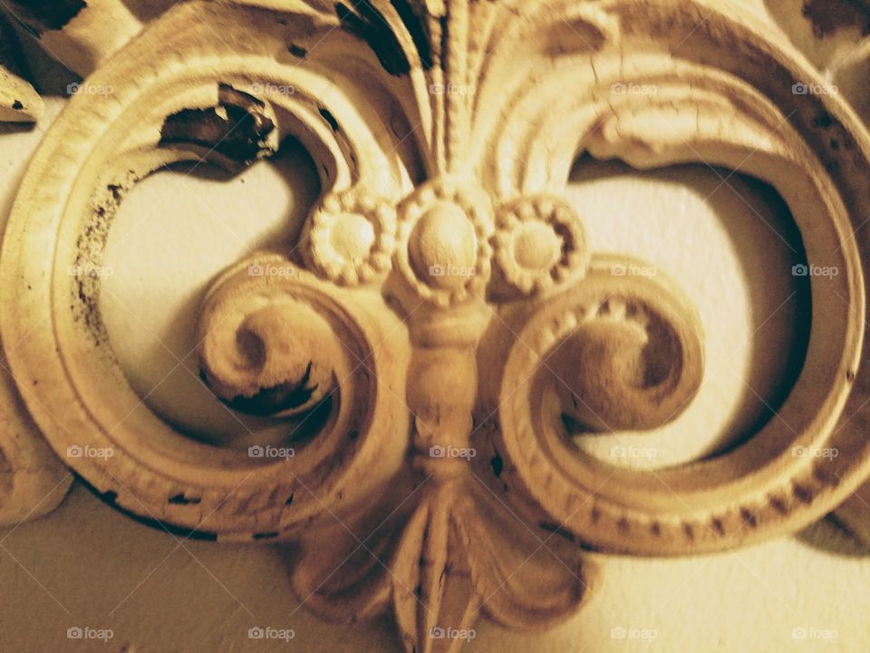 Wicker fan decoration scrolls