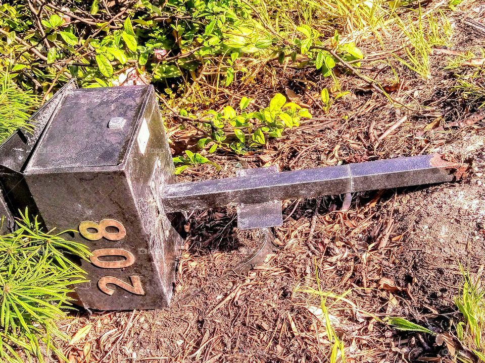 mail box on the ground !