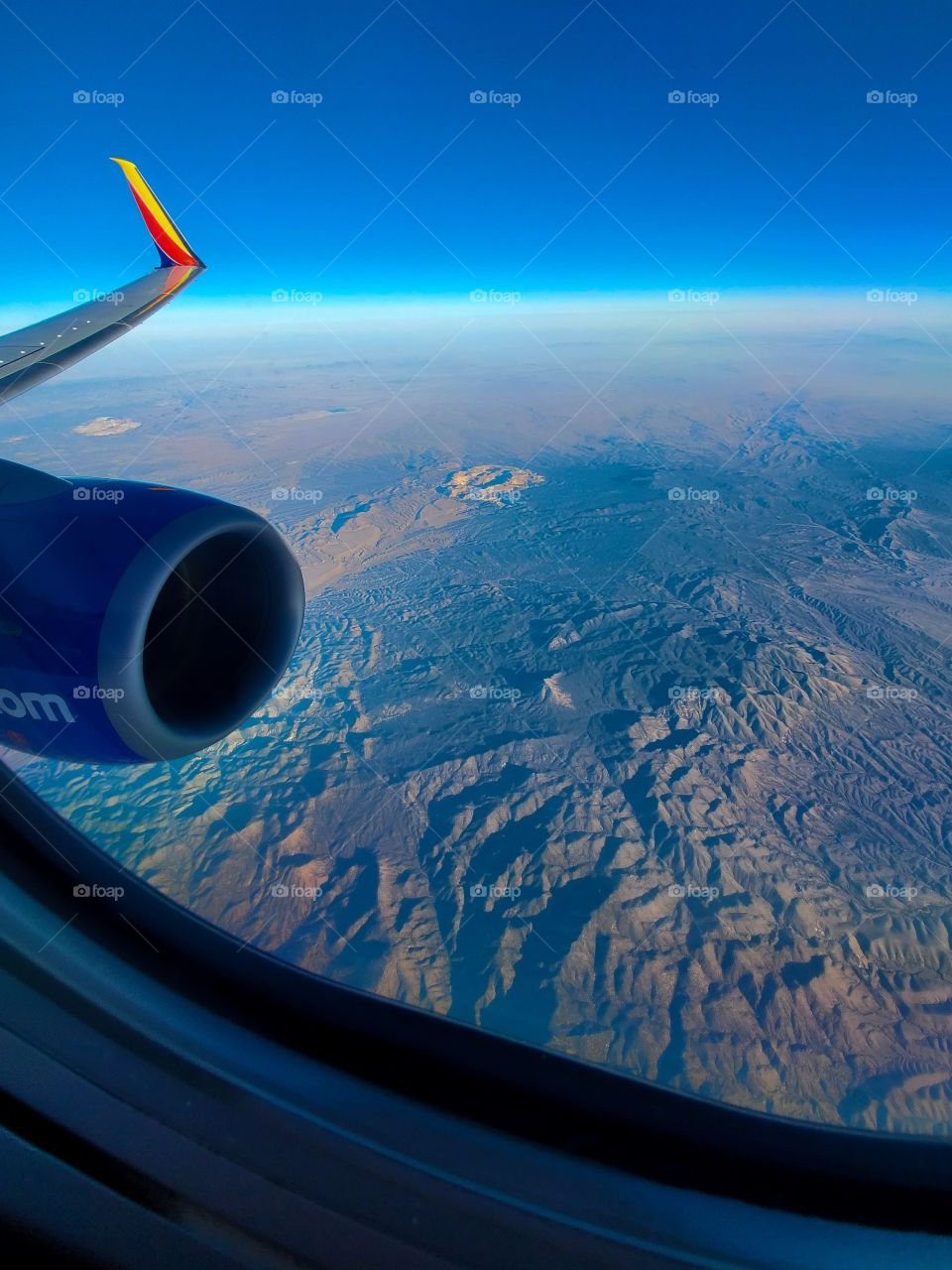The southwest US desert landscape strongly resembles the Martian landscape from 30,000 feet