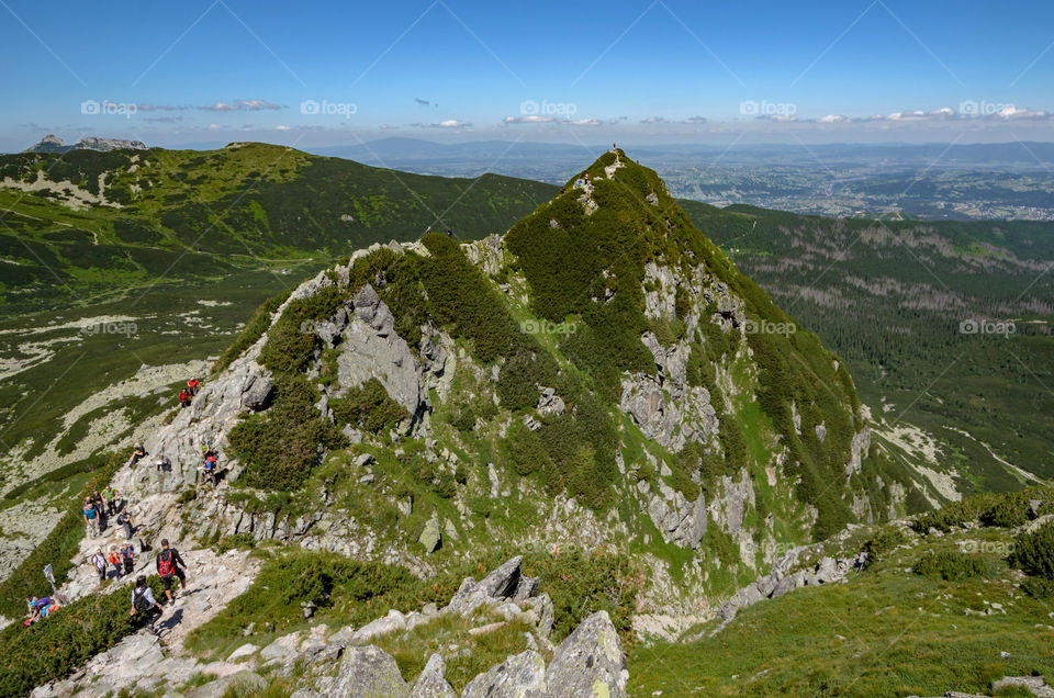 Maly Kościelec mountain over Dolina Gasienicowa in High Tatras, Poland.