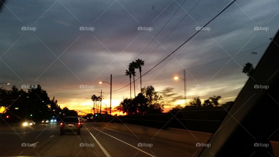 traffic at Twilight . traffic at twilight