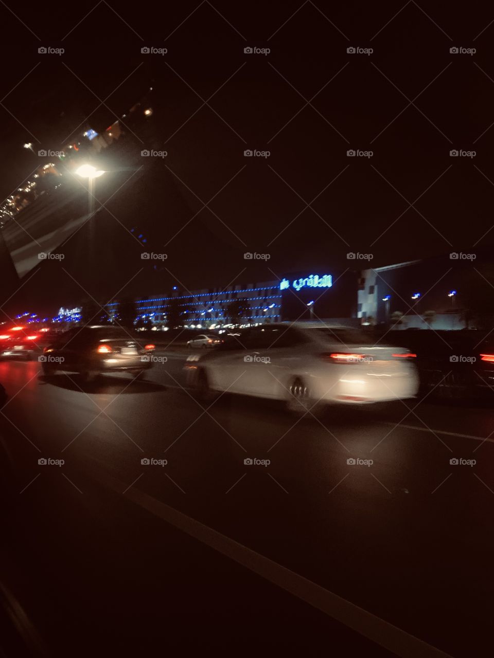 Street view in Jeddah at night 