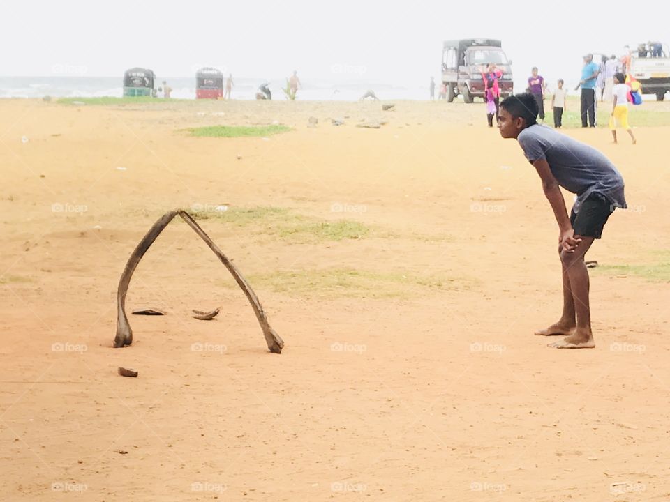 poor cricket in beach sites