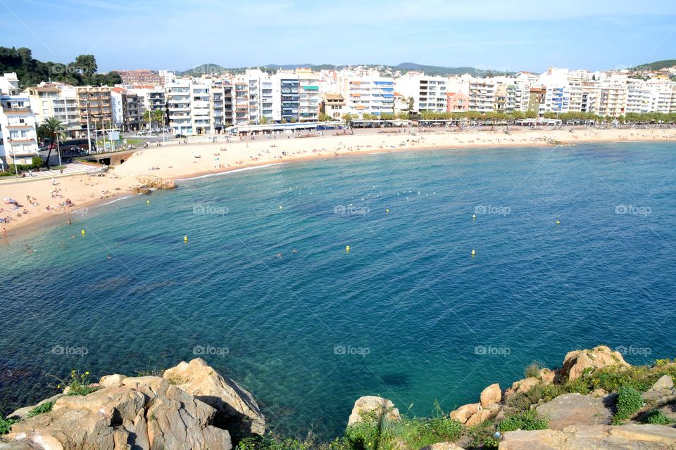 Beach of Blanes in Girona, Spain