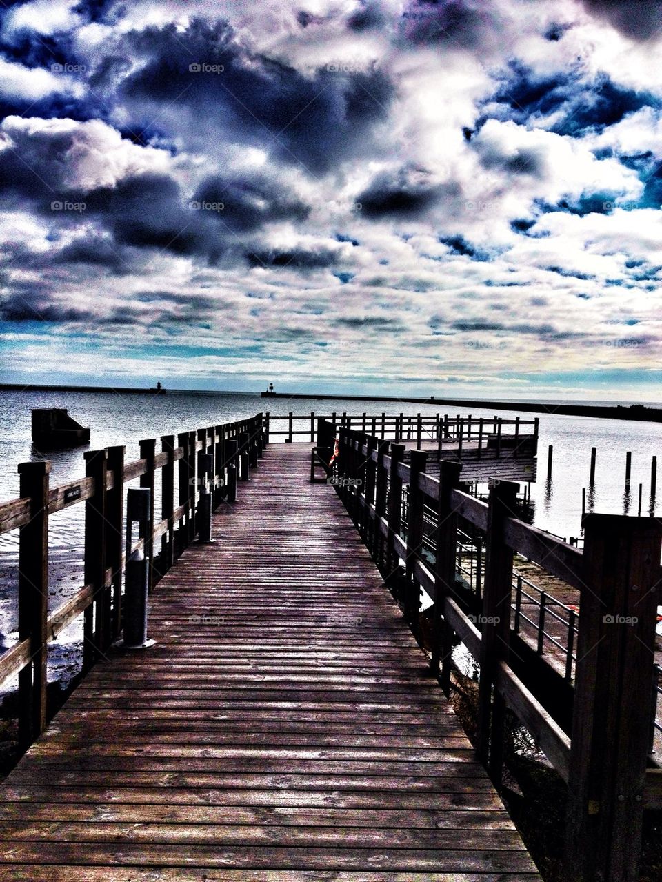 Wharf in the sea