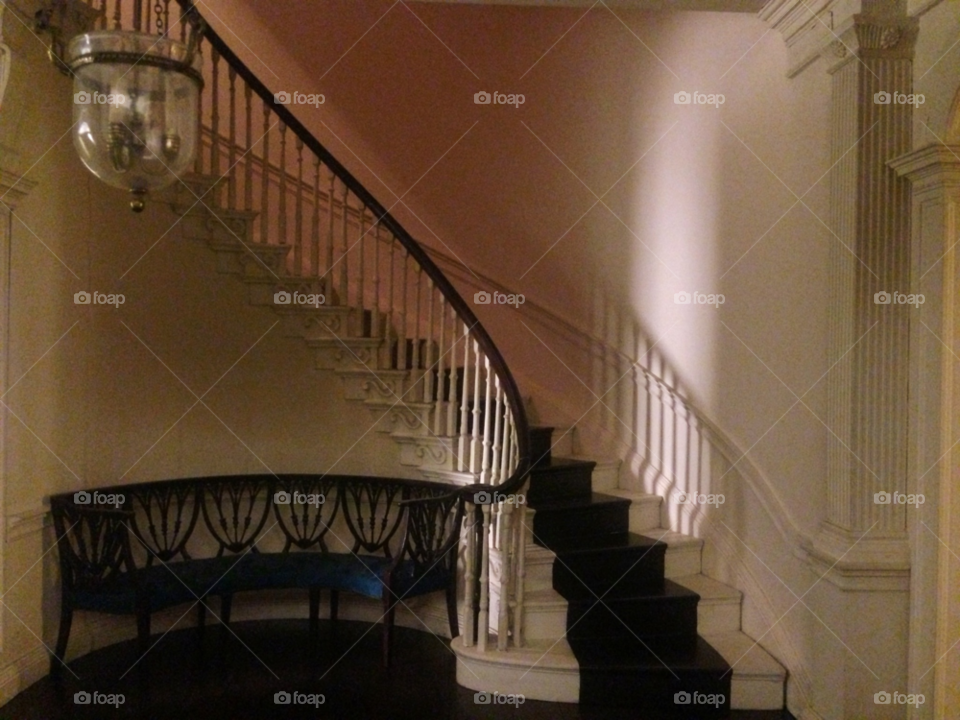 pink art steps museum by mengzishiliu