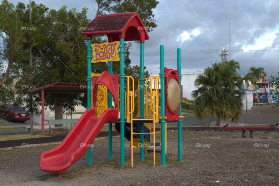 Playground, Fun, Slide, Colors, Puerto Rico...