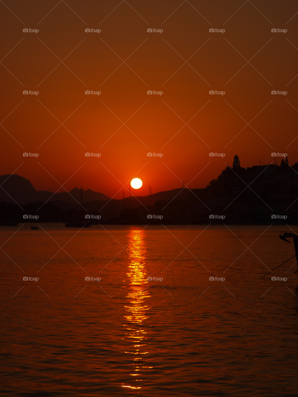 summer sunset sea port by tsaras70