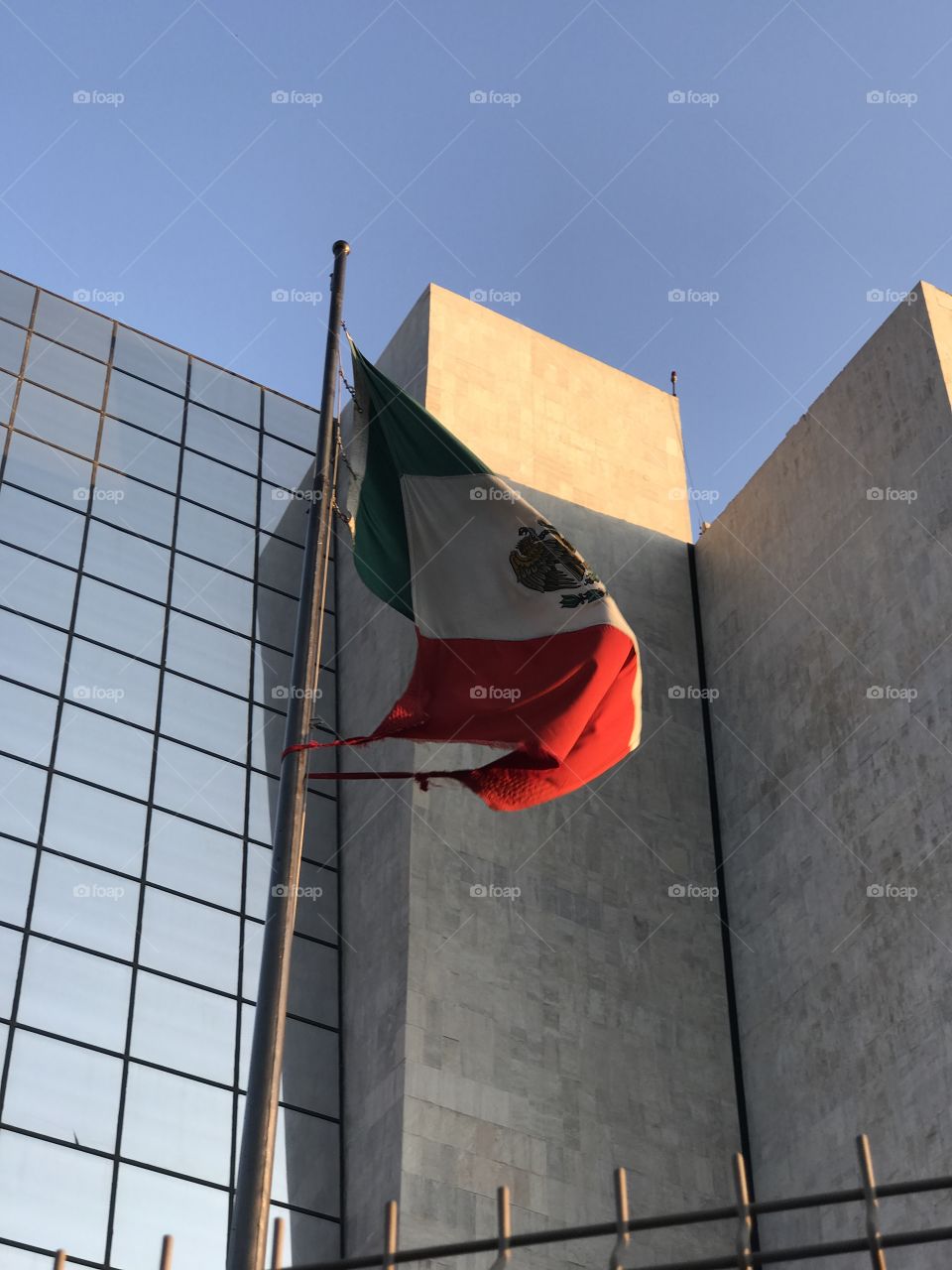 Beaten mexico flag