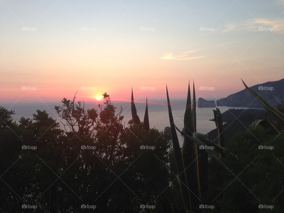 sunset; Beach sunset, sardinia; beautifulbeach , Italia , italy , Sardegna 
