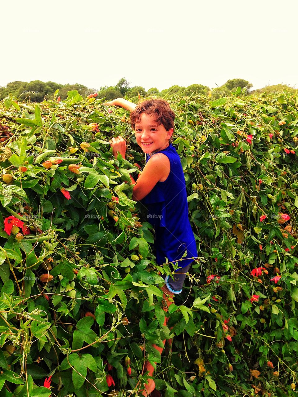 Young Girl Tangled In Vines