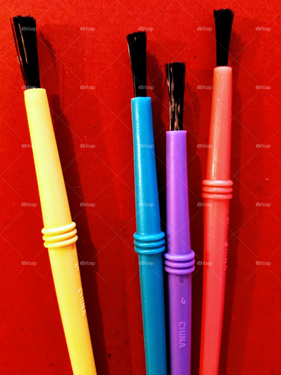 paintbrushes colored