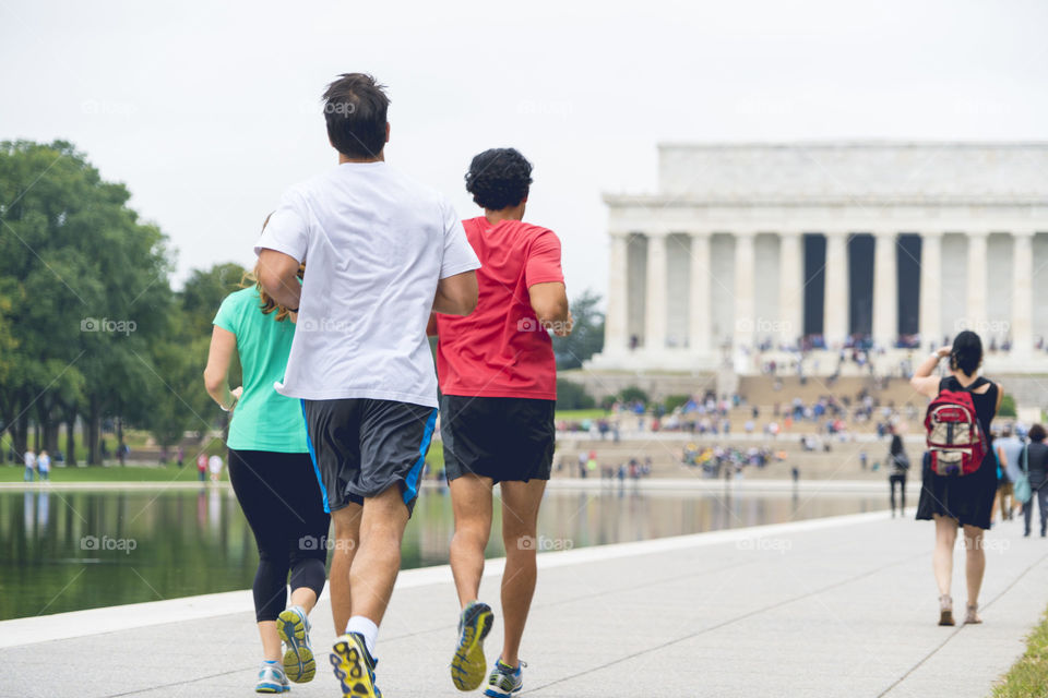 Runners in the capital. 