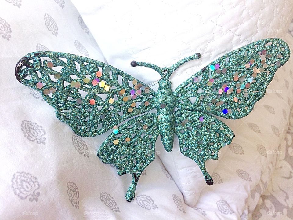 Turquoise Butterfly Decoration