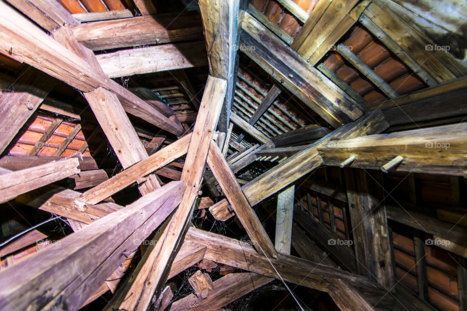 the roof of an churchtower