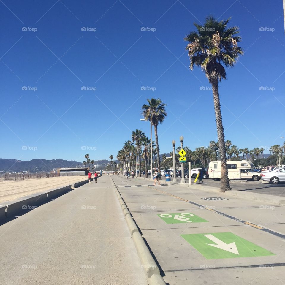 Venice Beach footpath. Taken walking along the footpath in Venice Beach, CA. 