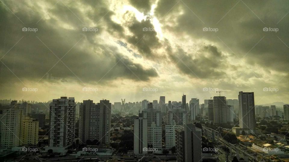 City under sky