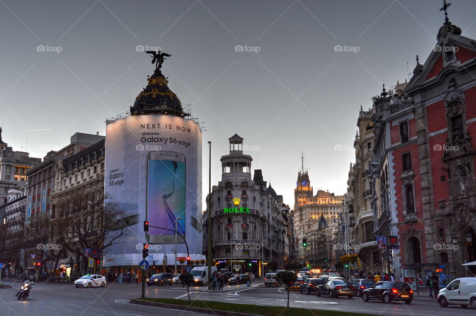 Calle Gran Vía, Madrid, Spain