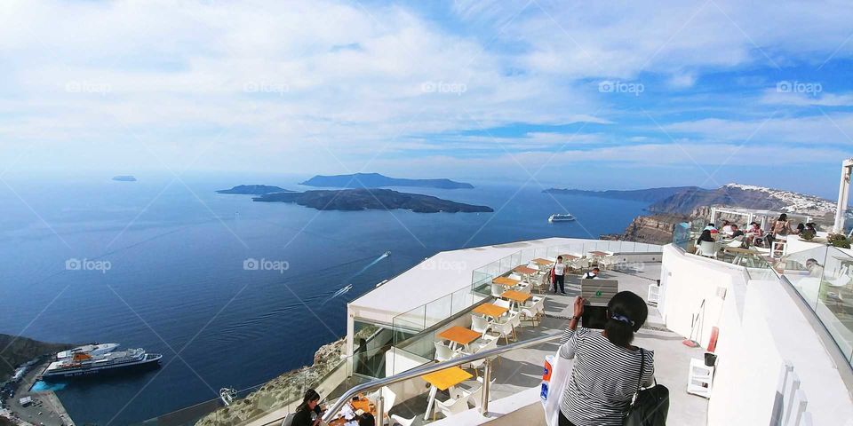 View From a winery in Santorini