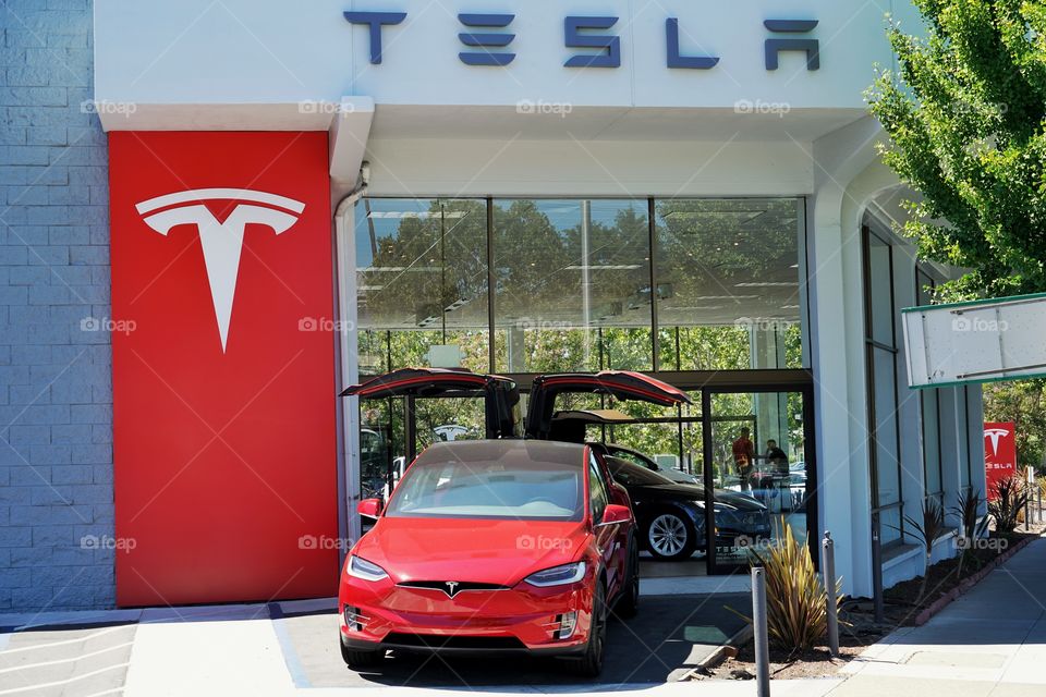 Tesla Model X At Silicon Valley Dealership