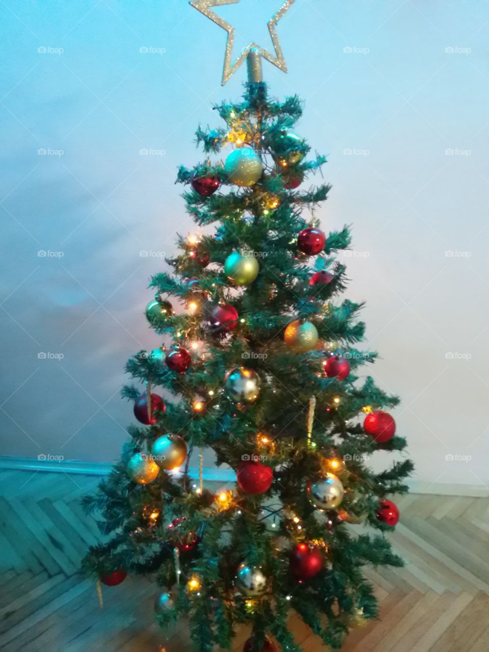 Christmas tree and decorations