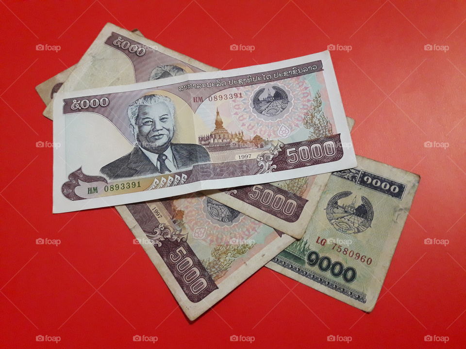 laos banknotes