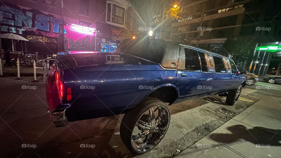 Pimped my ride Lincoln continental on the street