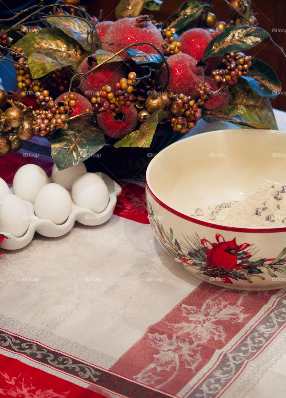 Preparing Christmas cookies for Santa 