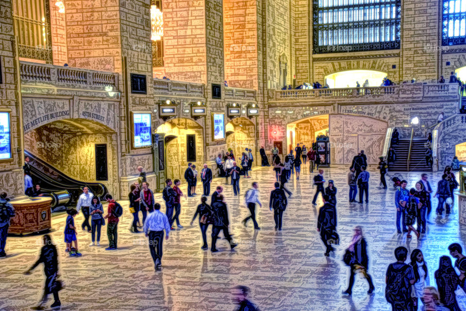 Busy grand central station 