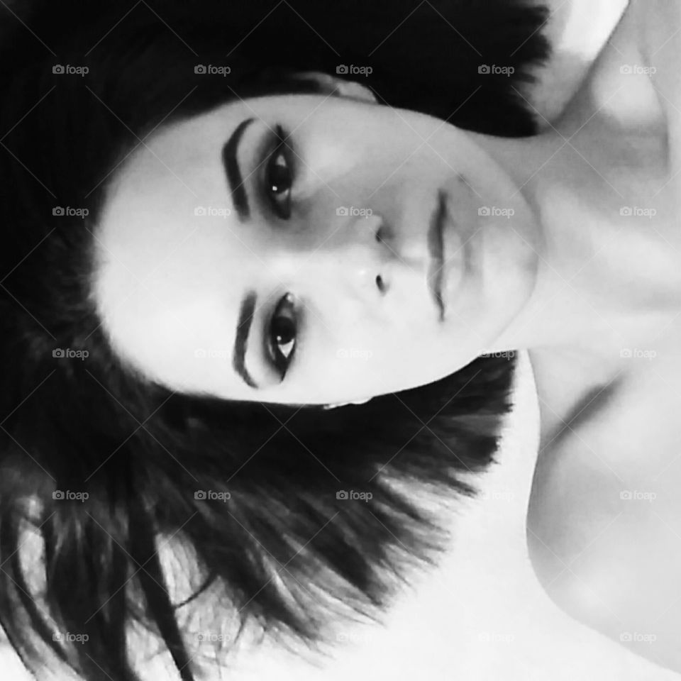 My face in black and white