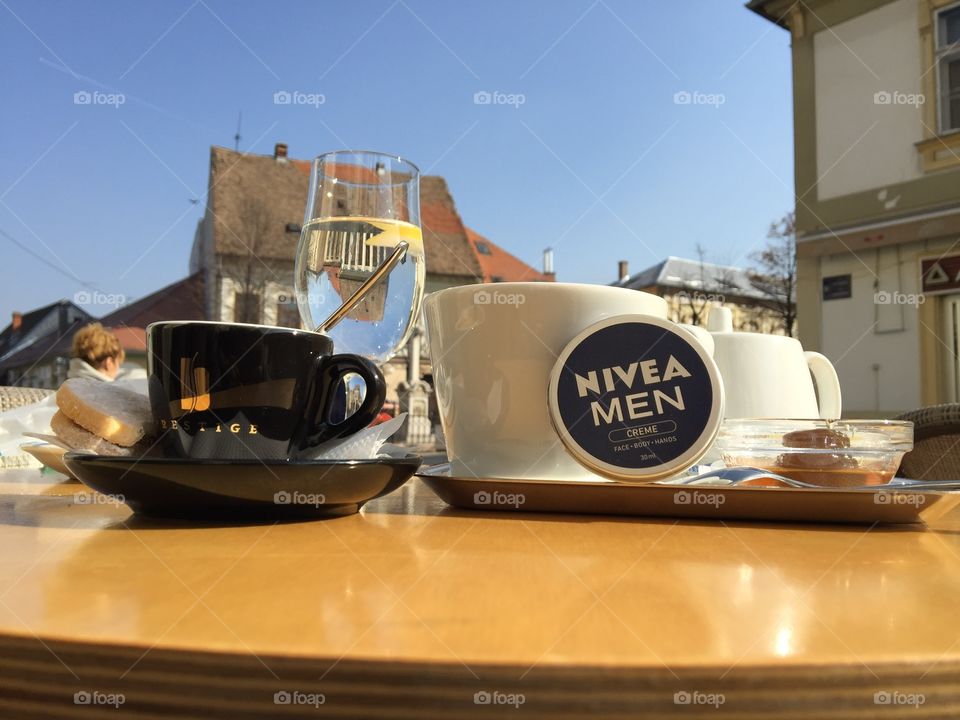 First coffee outside this year with NIVEA