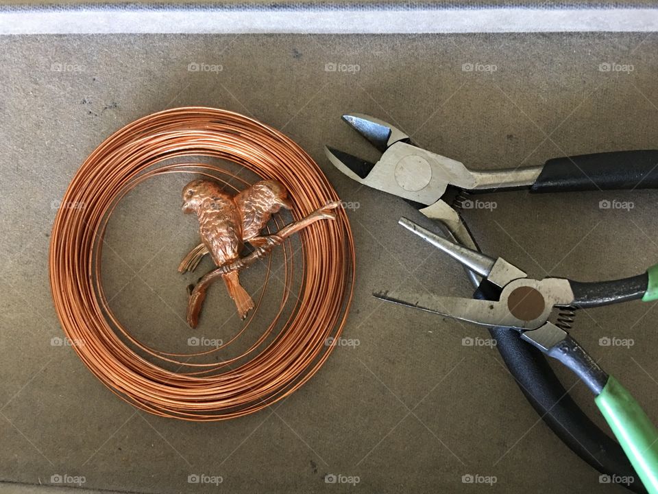 Copper wire and tools for crafting