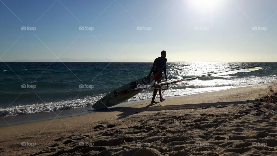 After a whole day surfing