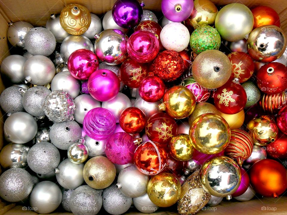 christmas balls. colorful christmas balls