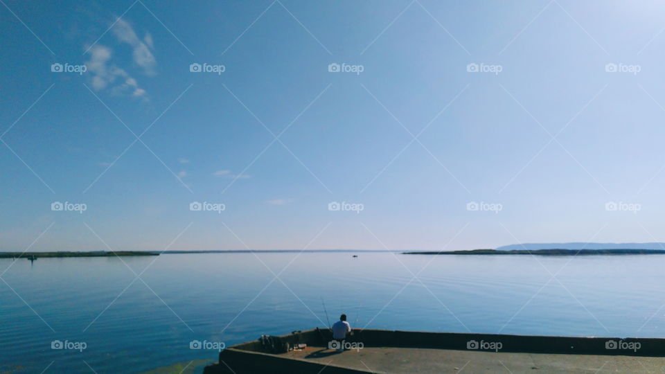 boundless water spaces of the Dnieper River in Ukraine