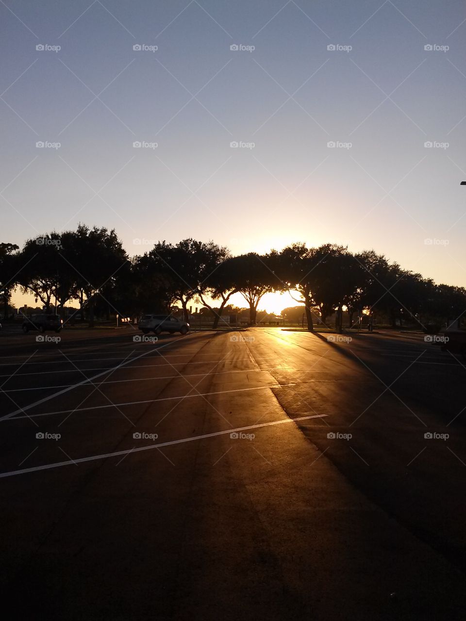 parking lot sunset . sunset in the parking lot 