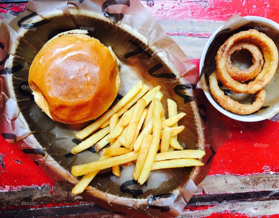 Burger and Fries 