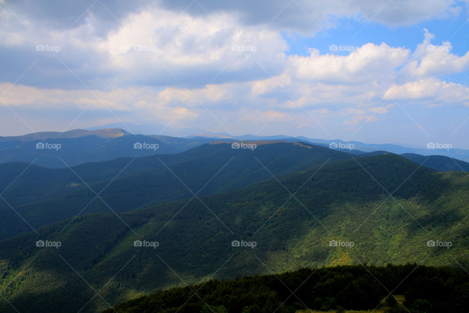 High angle view of mountains