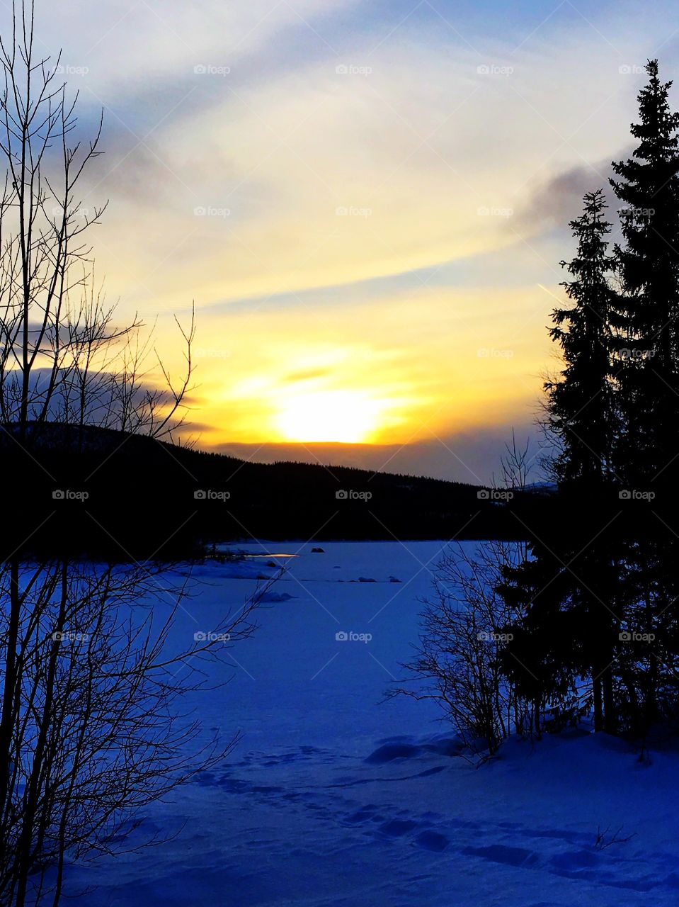 Sunset in the mountain 