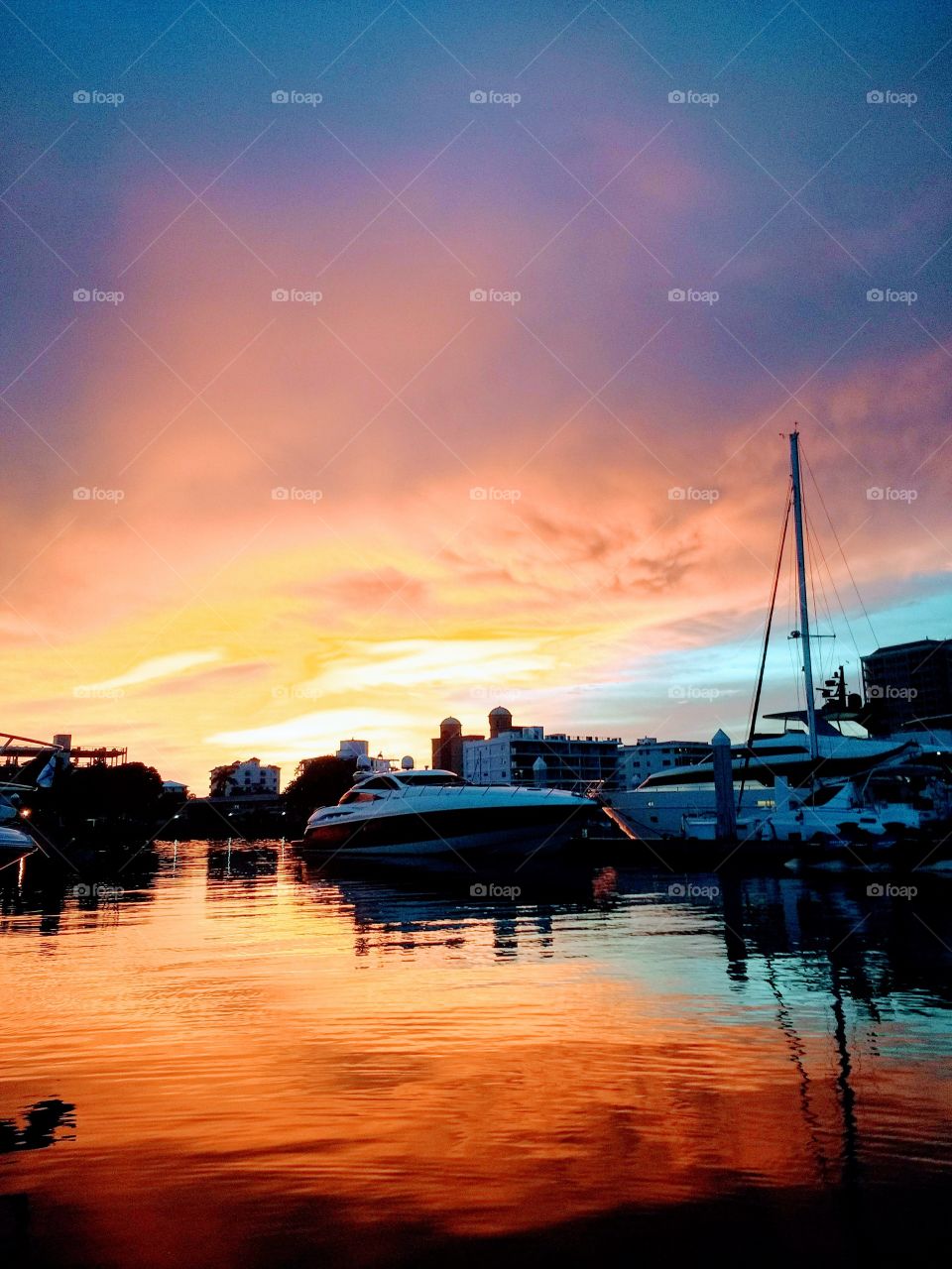 Magnificent Sunset, Beautiful Boats