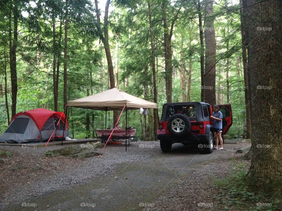 Mountain camping 