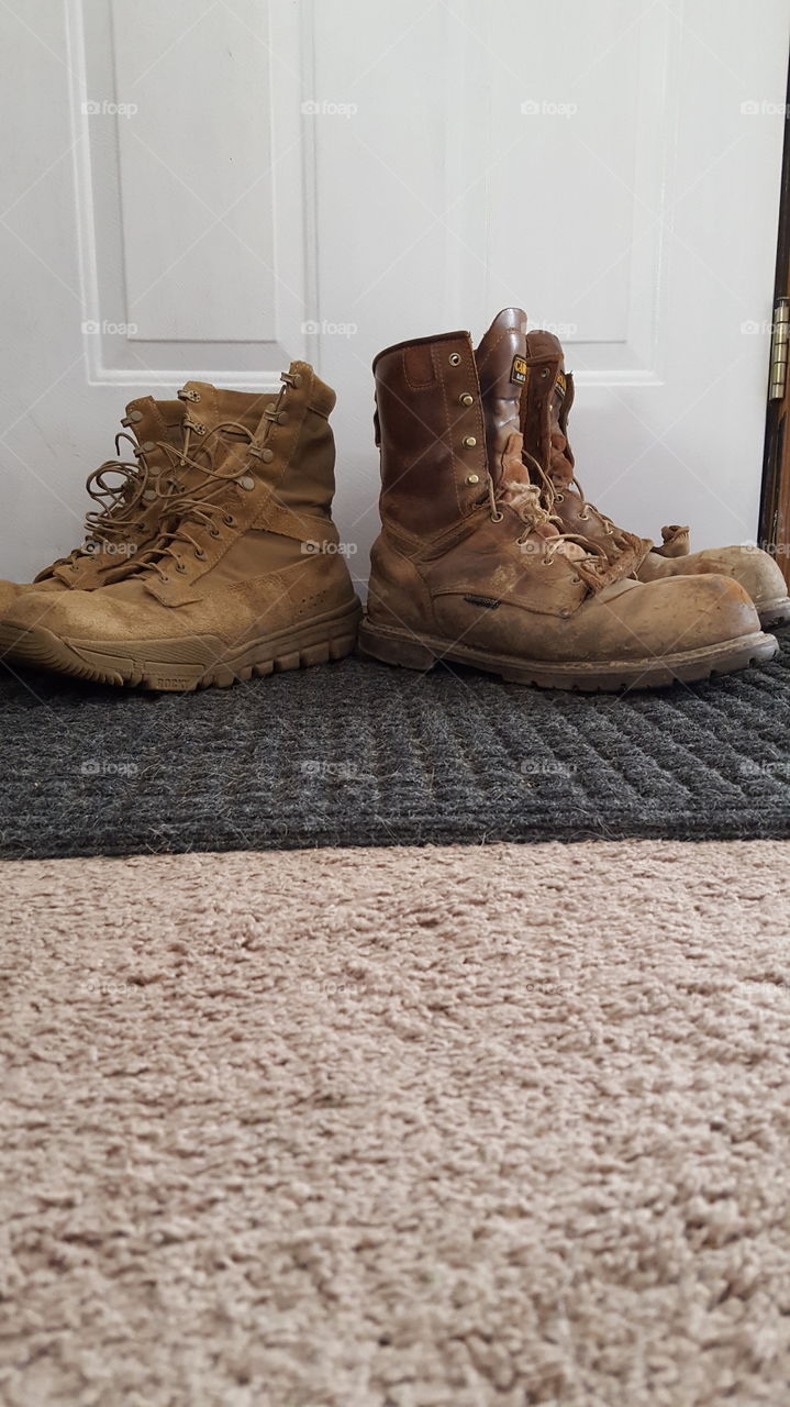 went from combat boots to work boots