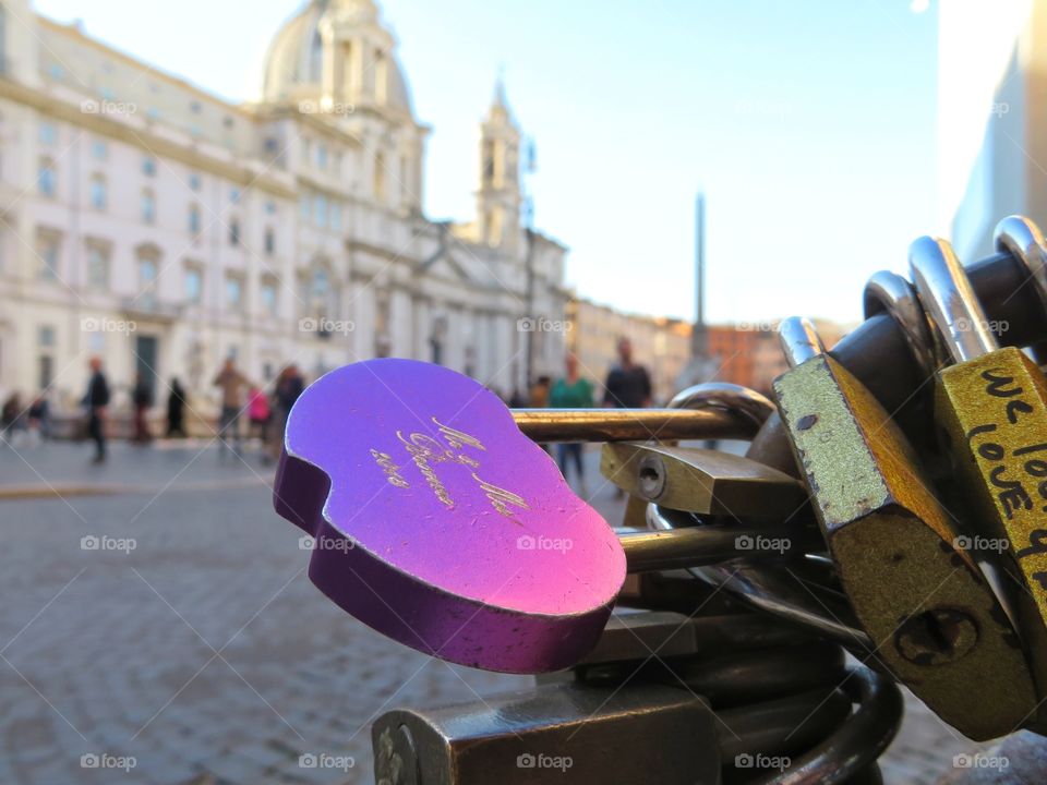 color love lock in rome