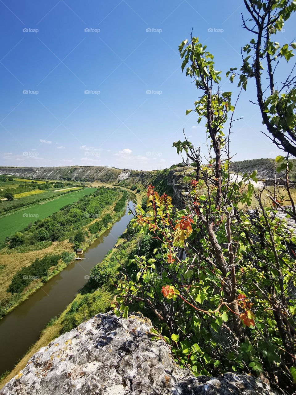 Raut river in Old Orhei national park, Moldova